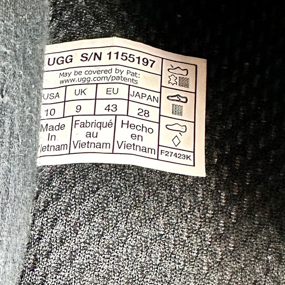 UGG Tasman IOE Sneaker Slip On Shoes Black SZ 10 - Picture 11 of 14